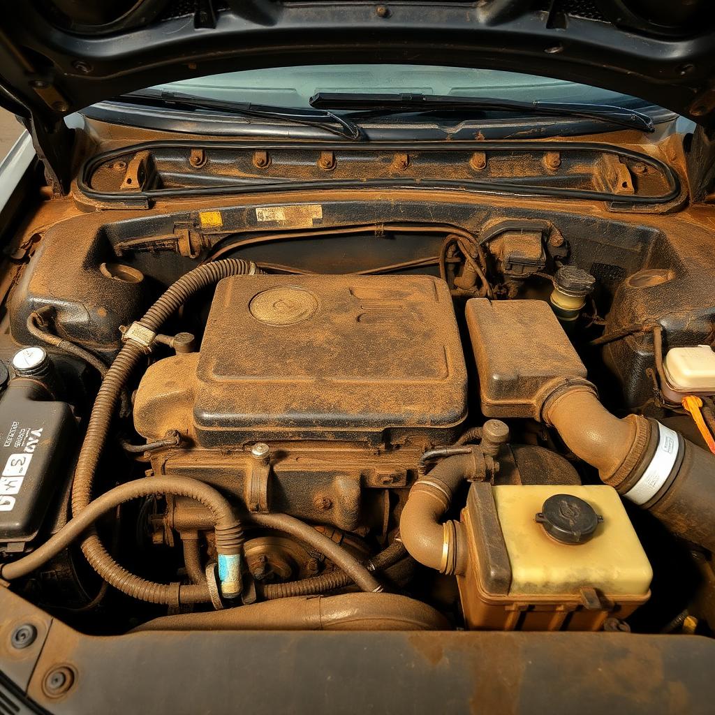 Mantenimiento de motor — antes